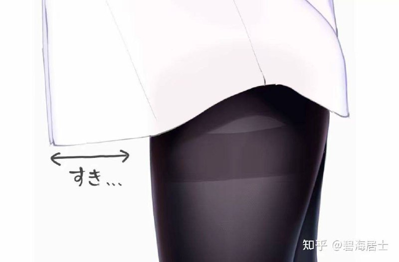 丝袜上深色的环叫做“防绽环”，其起到提示效果：如果裙子在静止状态下无法遮住这个环，则运动时有走光风险