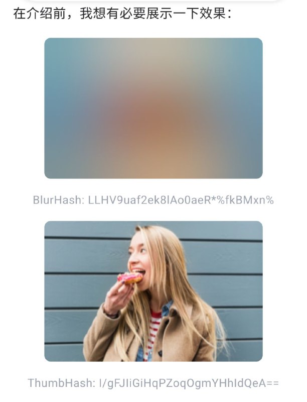 BlurHash与图像占位符本文将介绍一些将图片编码为短小的字符串的技术