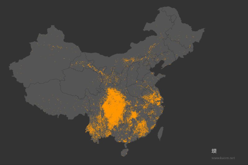 中国聚落名称分布数据来源见图片标志